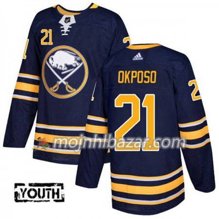 Dresovi Buffalo Sabres Kyle Okposo 21 Adidas 2017-2018 Navy Plava Authentic - Dječji Dresovi Buffalo Sabres Kyle Okposo 21 Adidas 2017-2018 Navy Plava Authentic - Dječji